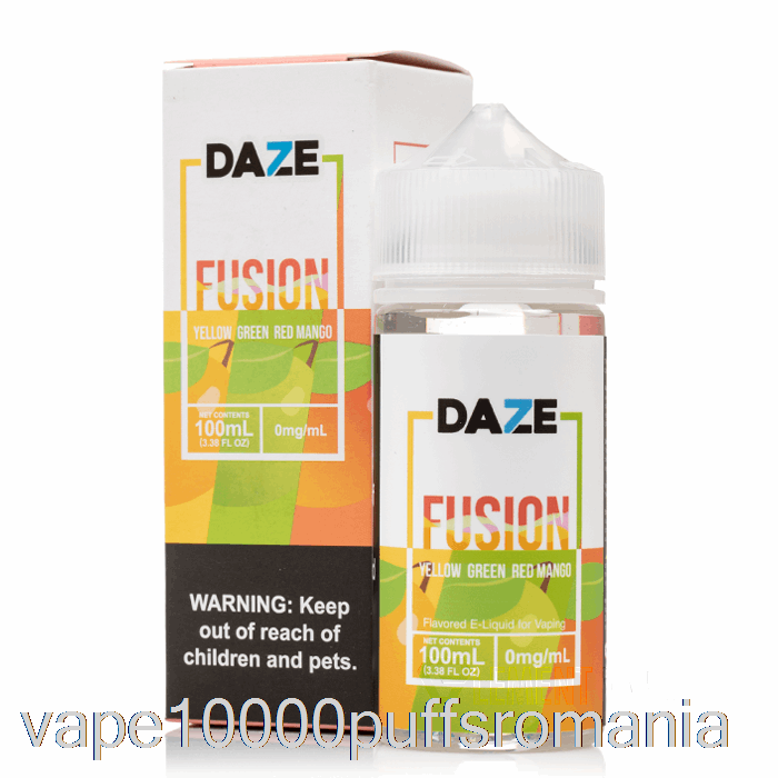 Vape Romania Galben Verde Rosu Mango - 7 Daze Fusion - 100ml 3mg